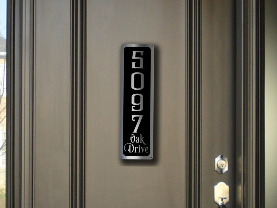 MODERN HOUSE NUMBERS Sign