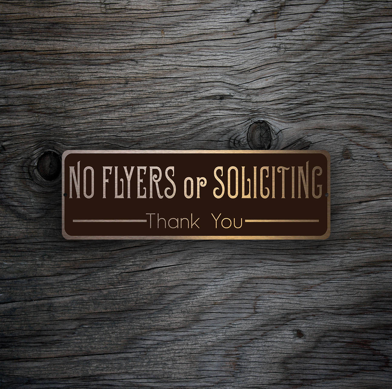 NO FLYERS or SOLICITING Sign