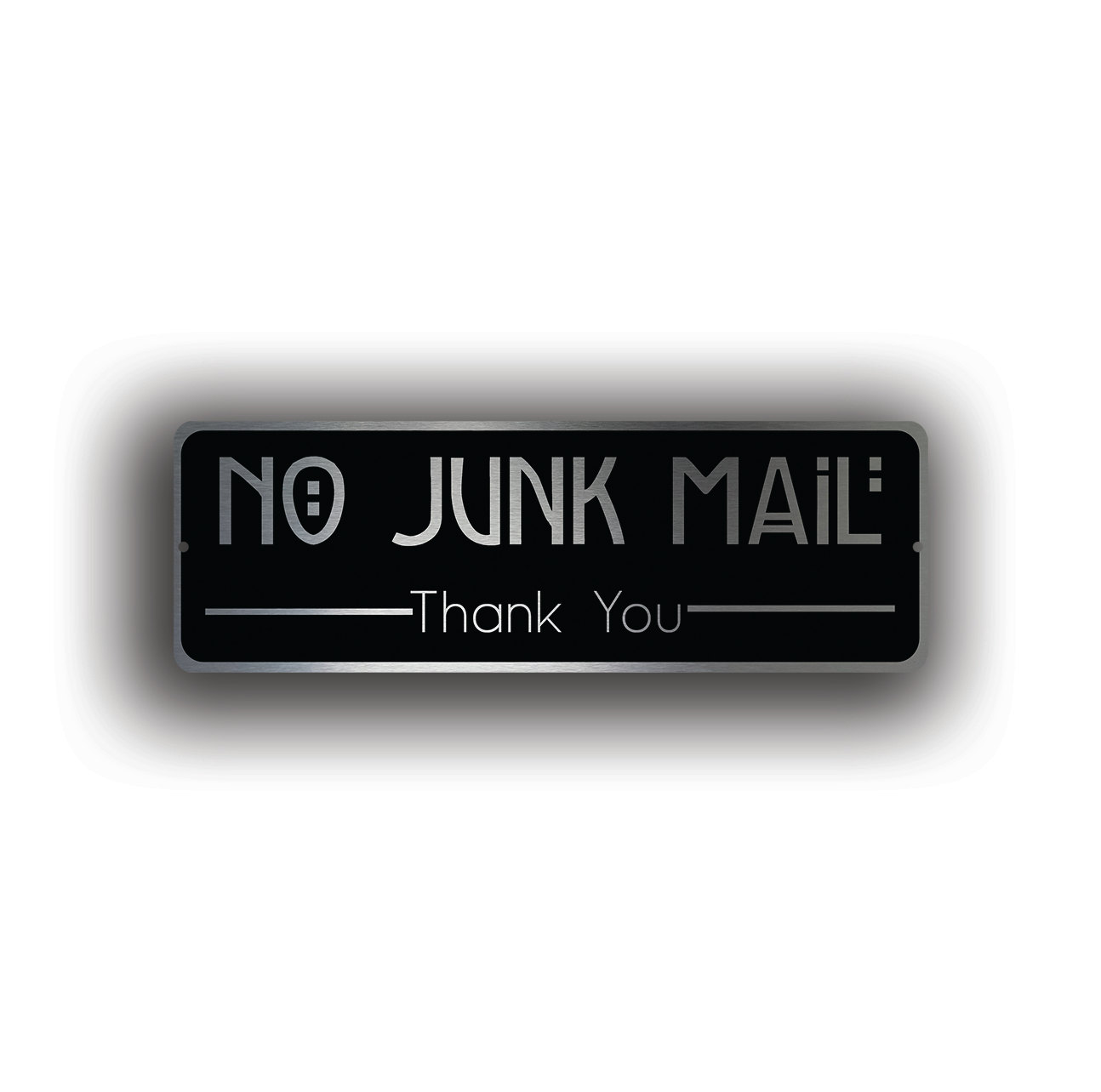No Junk Mail Sign 9 x 3 inches Brushed Copper Finish No Junk Mail Door Sign 