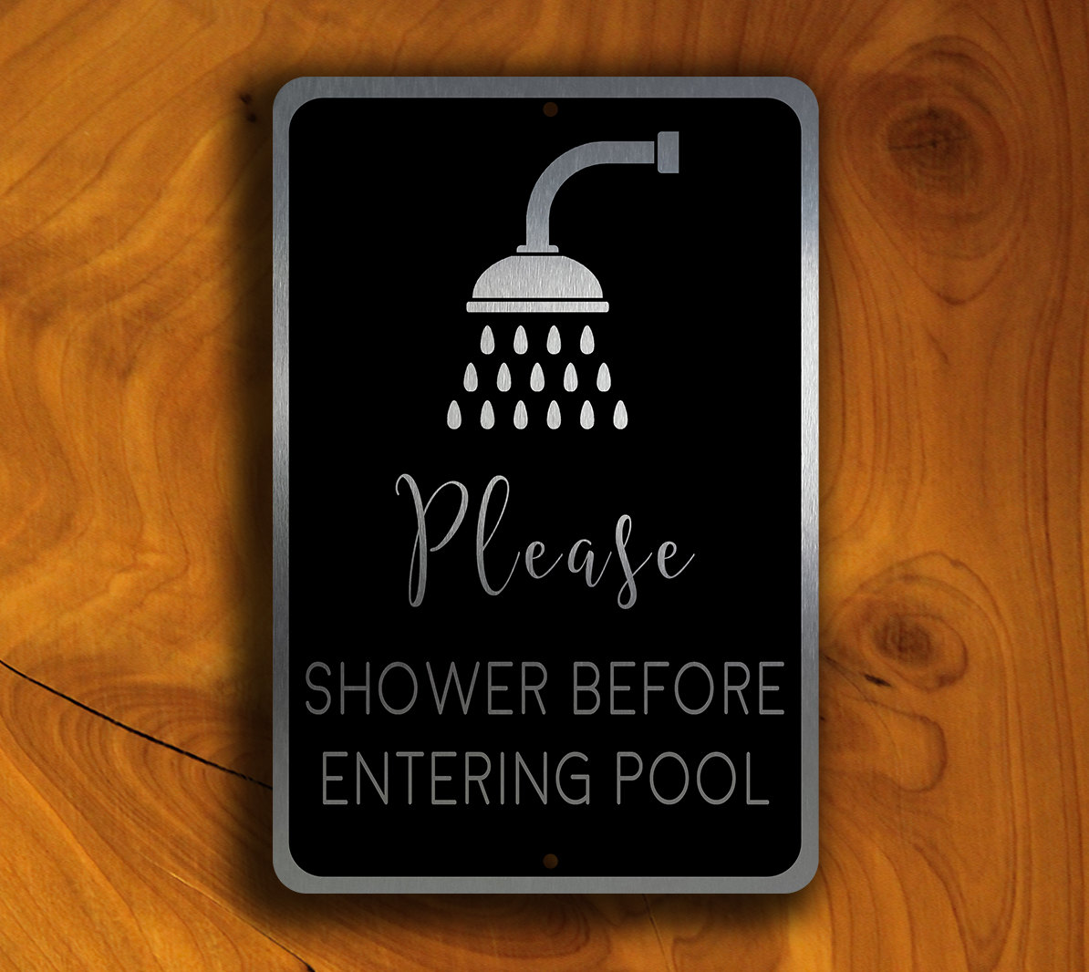 POOL SIGNS - Please SHOWER Before Enetring the Pool