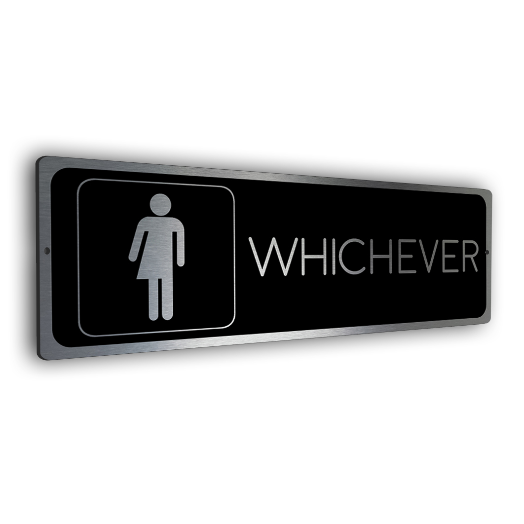 Whichever restroom sign