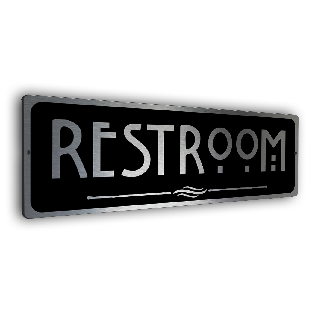 Art Deco Restroom Sign