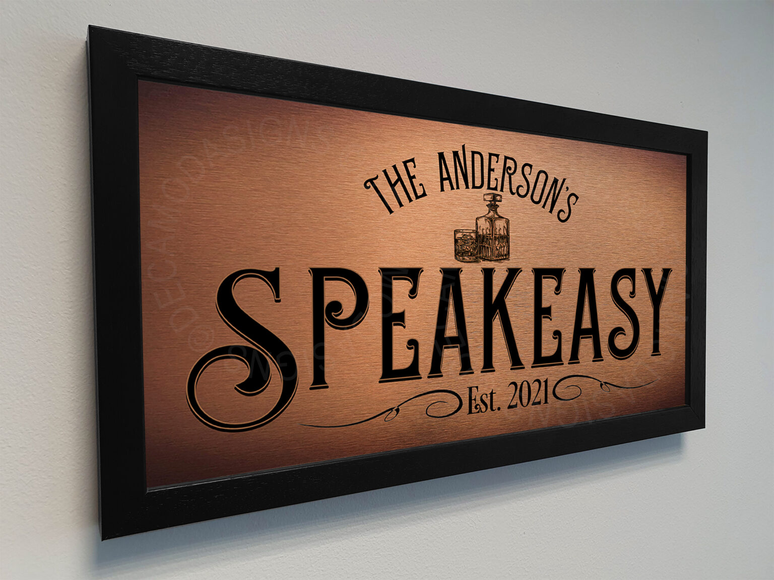 Personalized Speakeasy Bar Sign | Bar Decor | Speakeasy Bar Signs