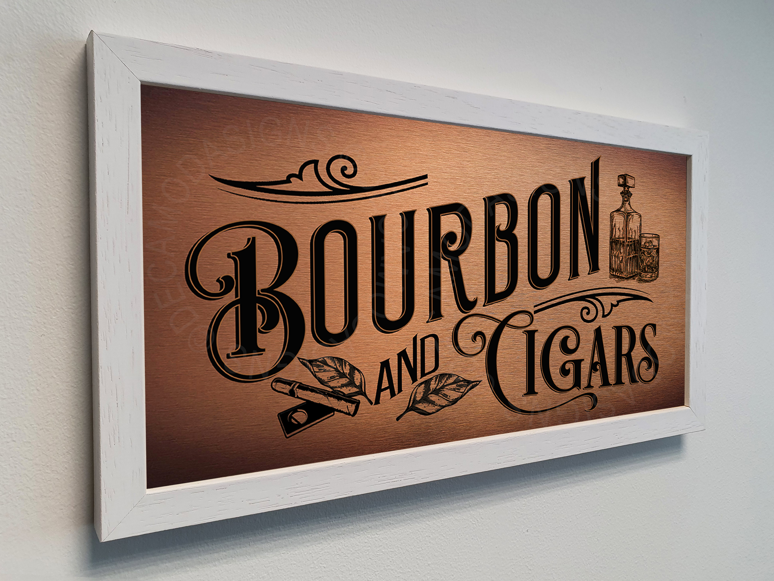 Bourbon and Cigars Sign