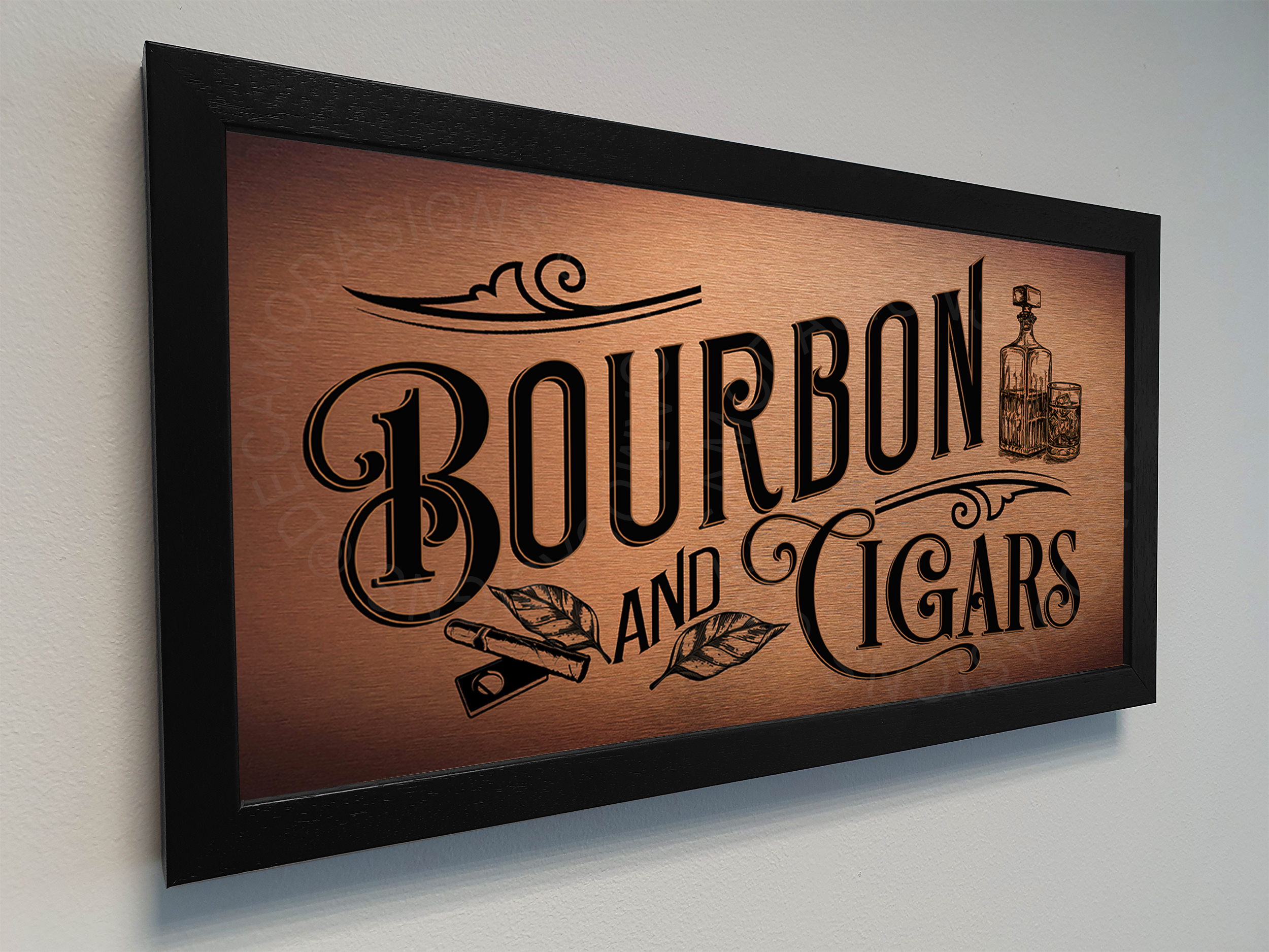 Bourbon and Cigars Signs