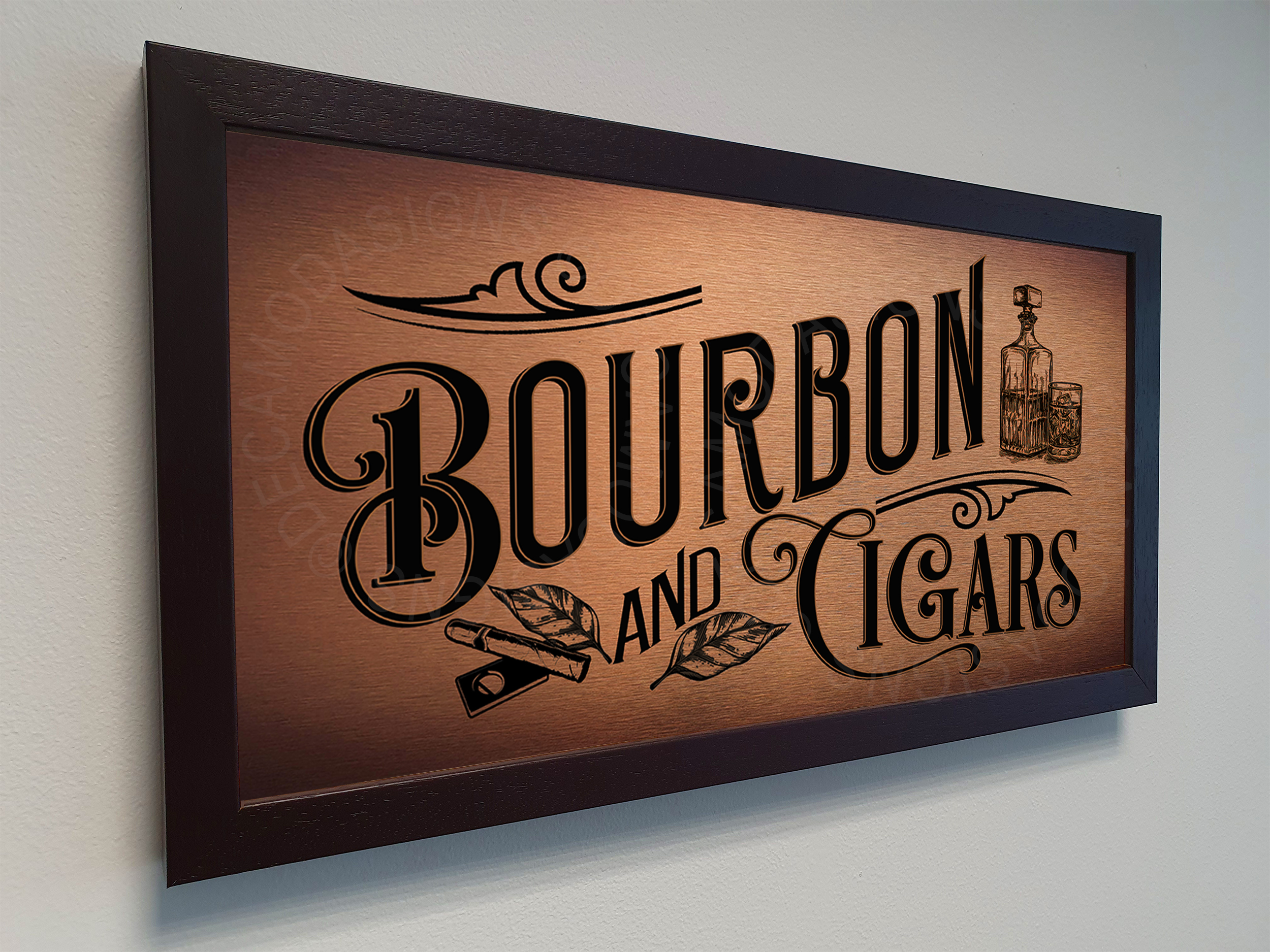 Bourbon and Cigars Sign