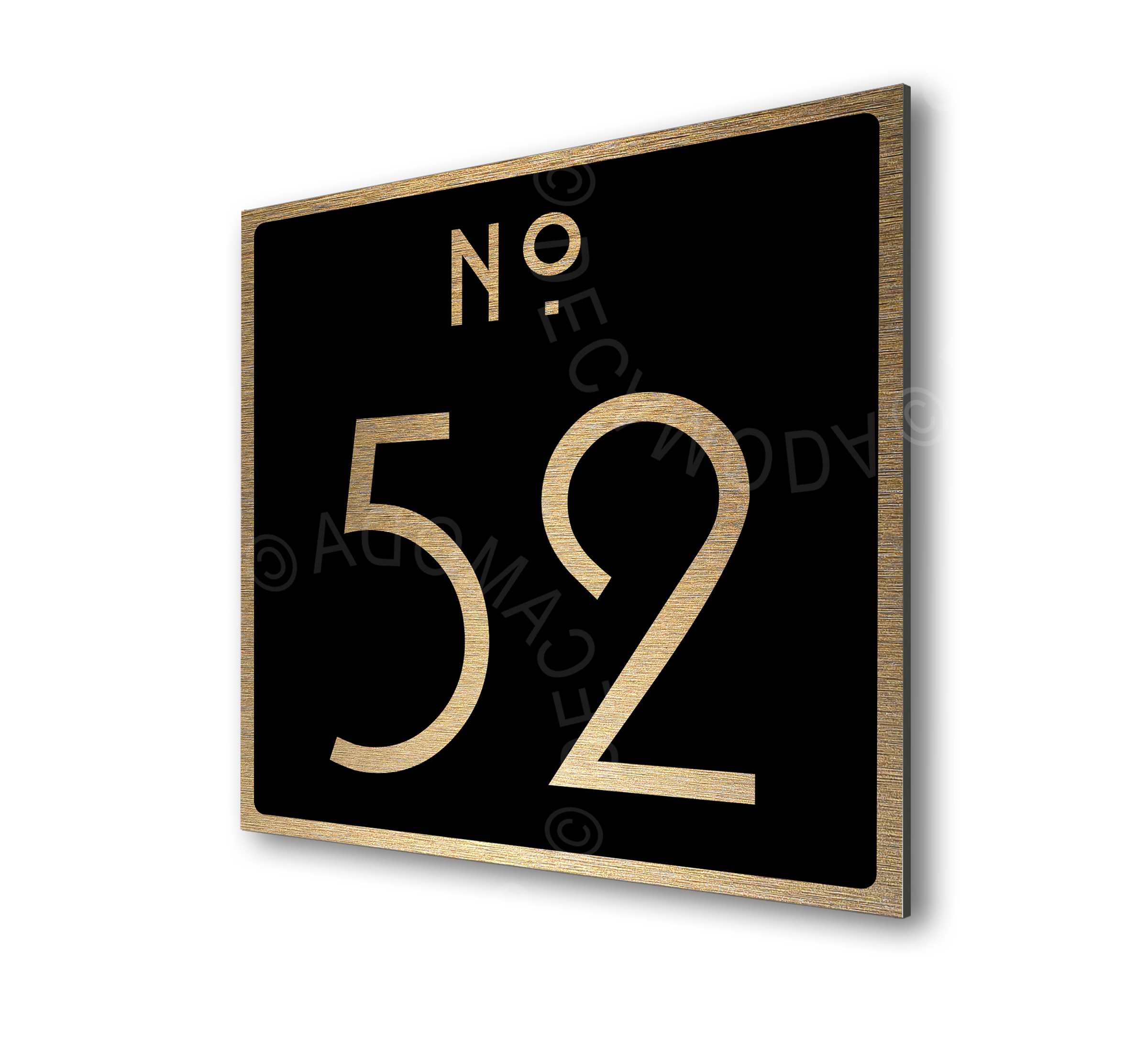 brushed gold door sign-ad107