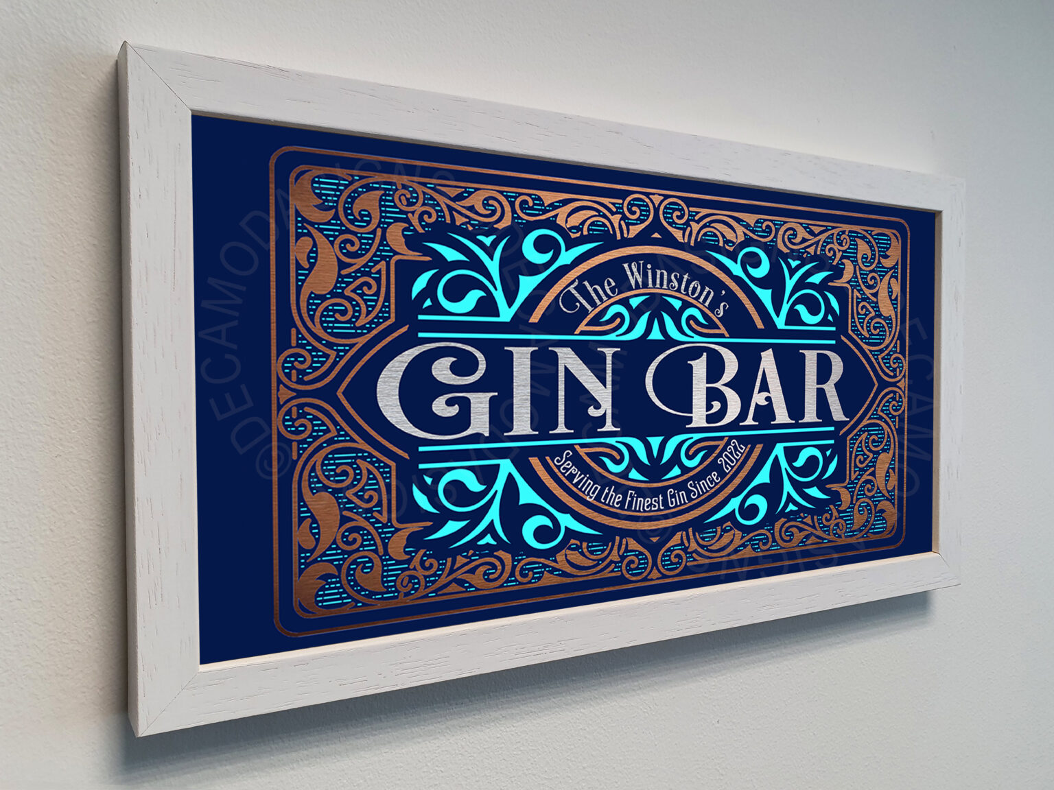 Personalized Gin Bar Sign Gin Bar Decor Gin Bar Signs
