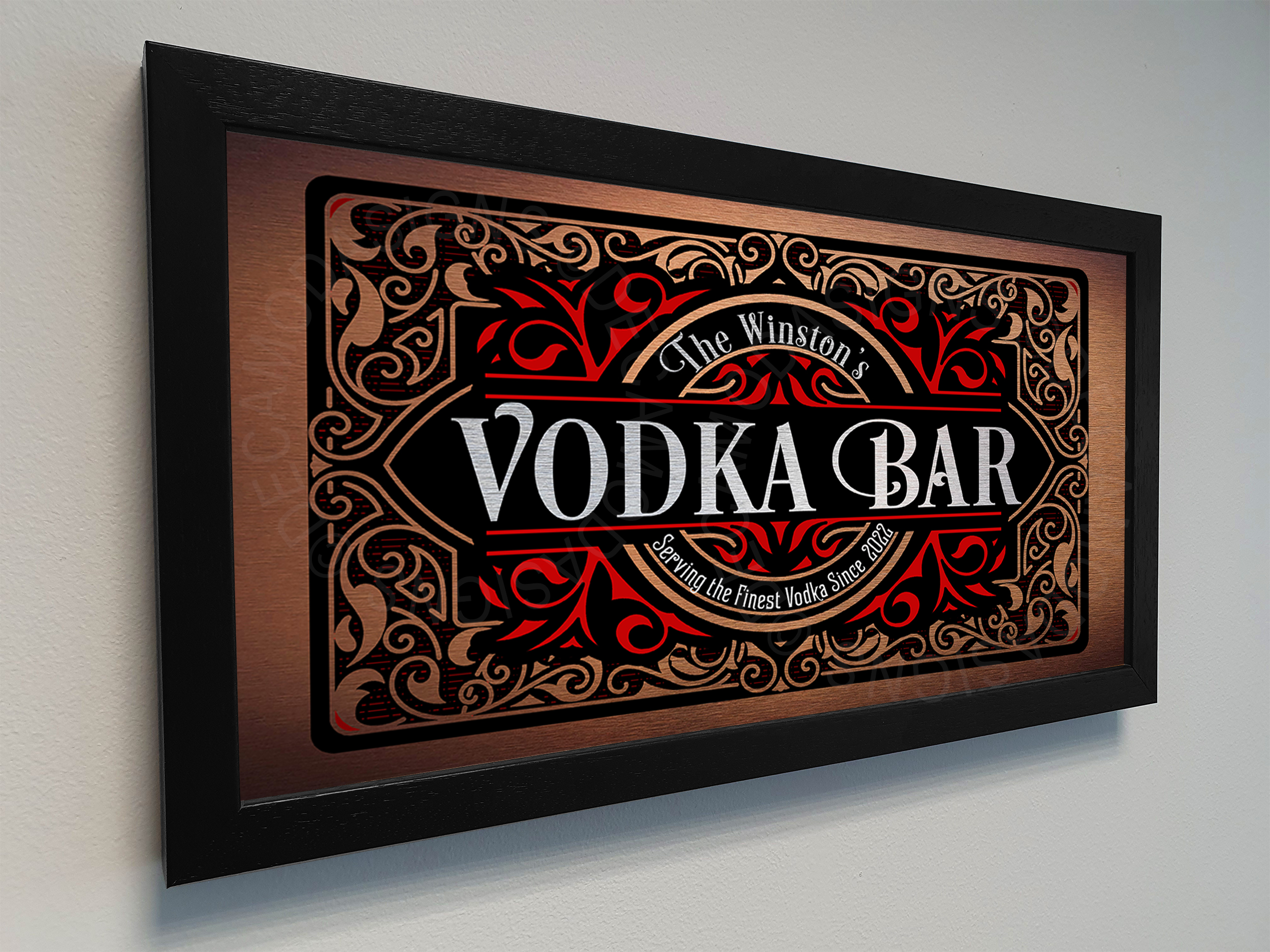 Personalized Vodka Bar Sign