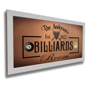 Personalized Billiards Room Sign