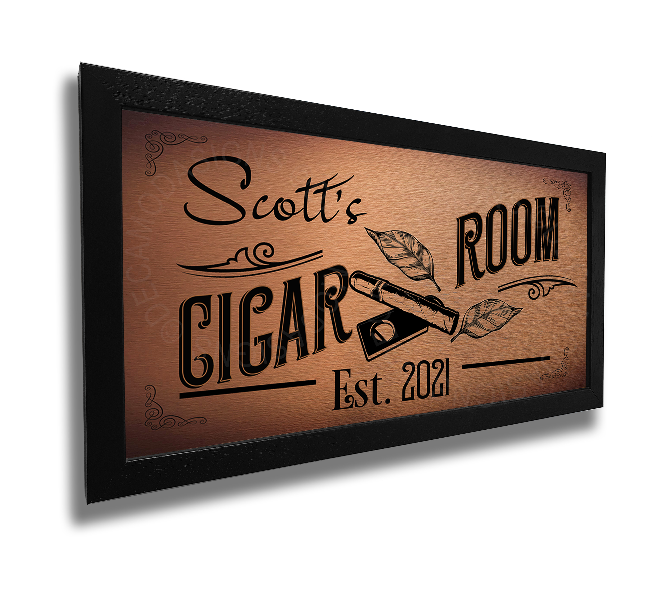 Personalized Cigar room Signs