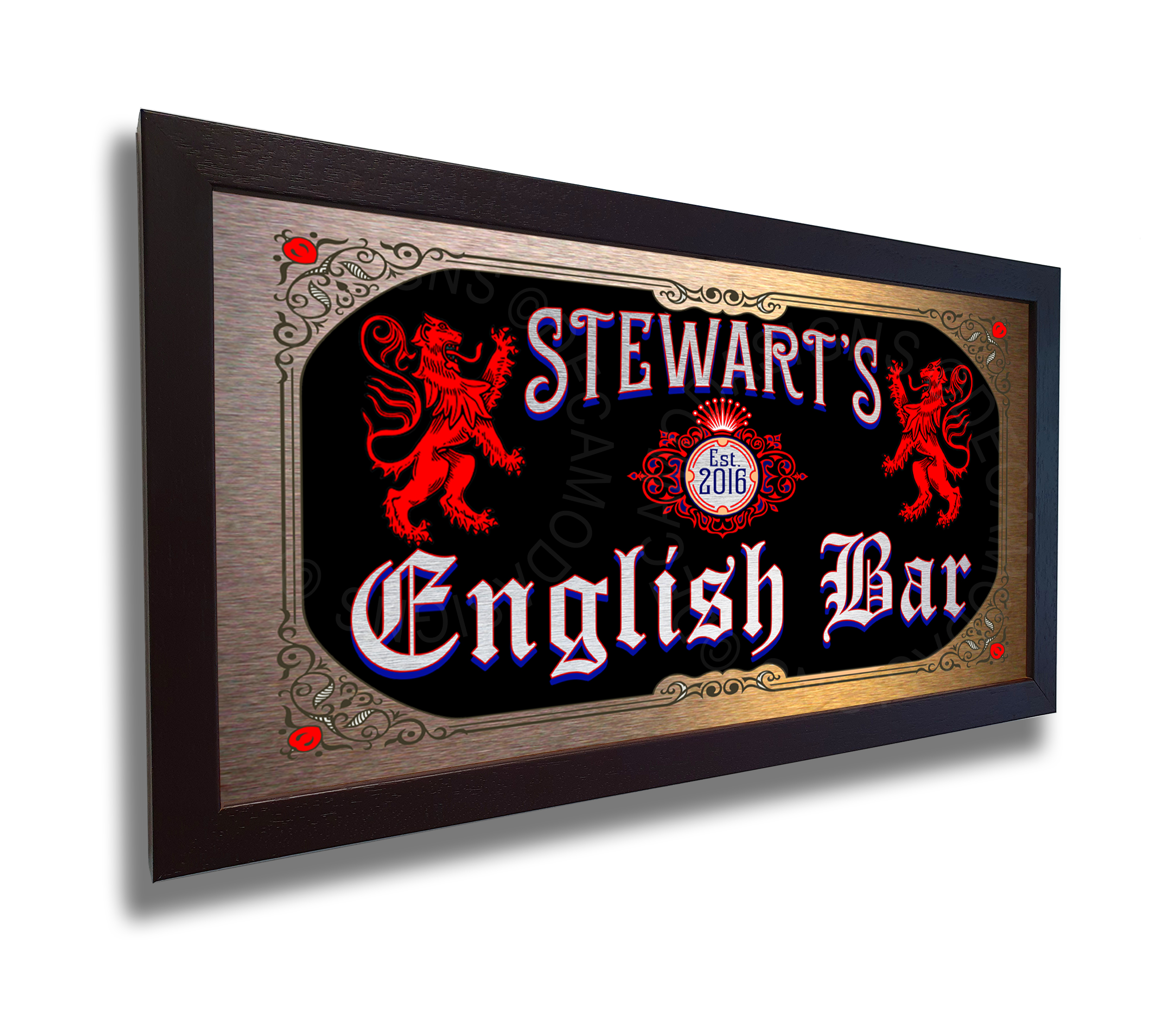 Personalized English Bar Sign