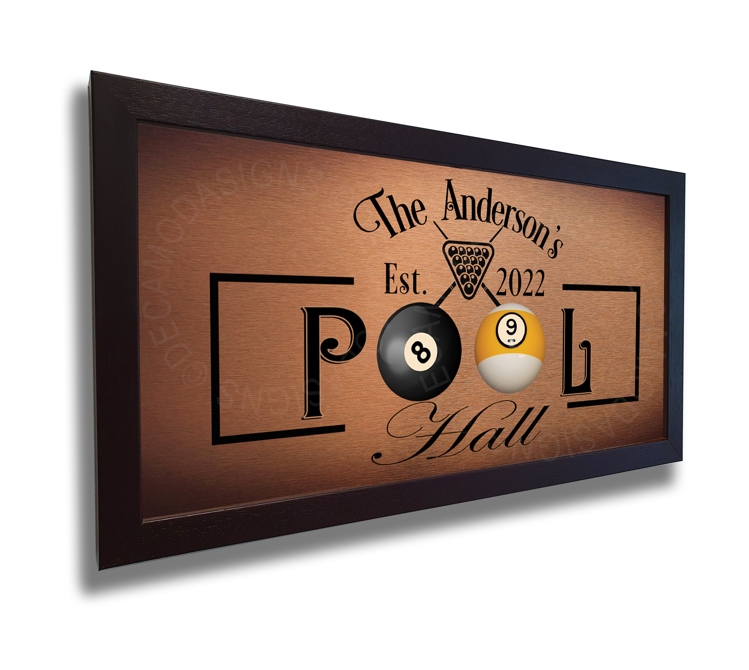 Personalized Pool Hall Sign