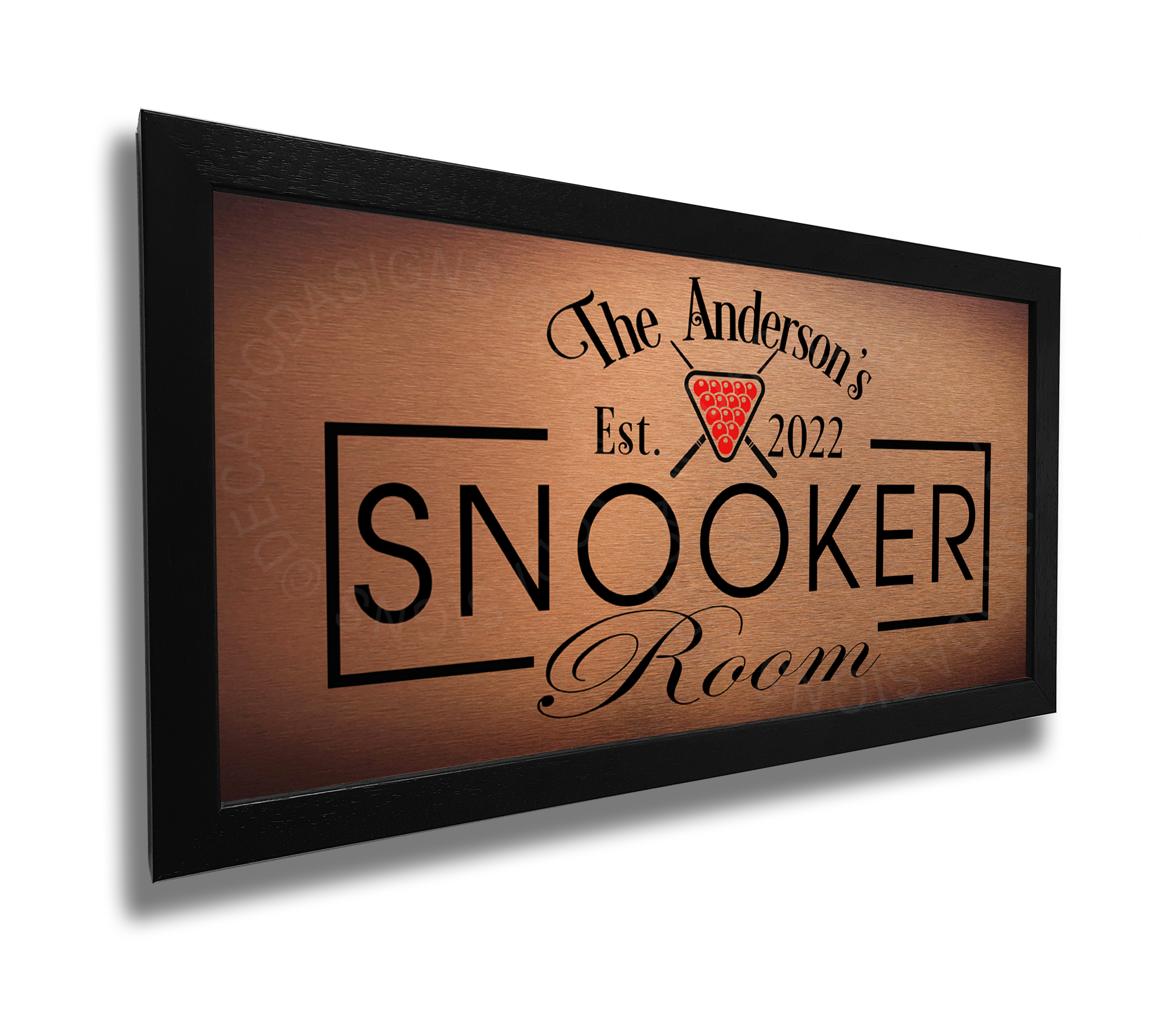Personalized Snooker Room Sign