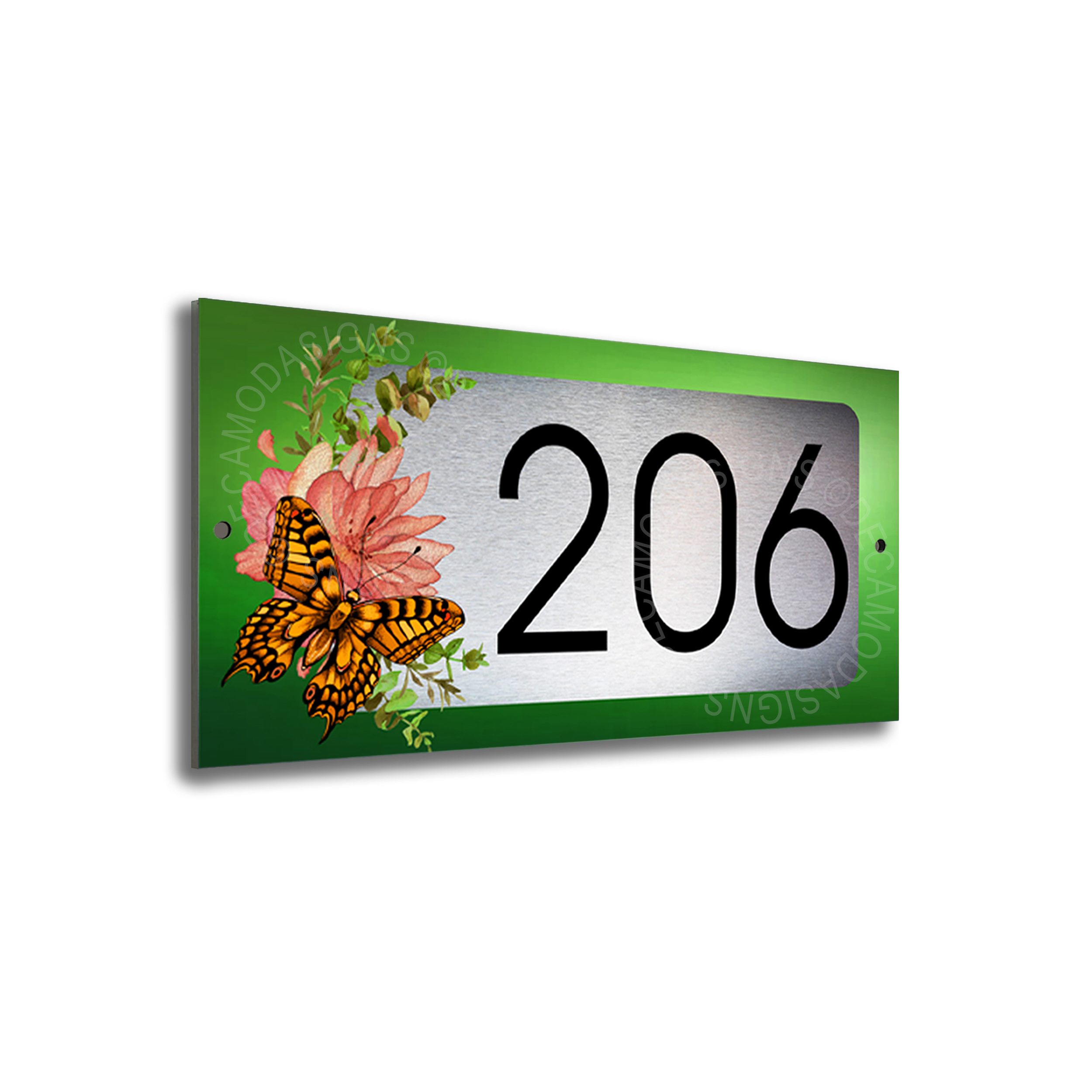 Address Sign with Butterfly