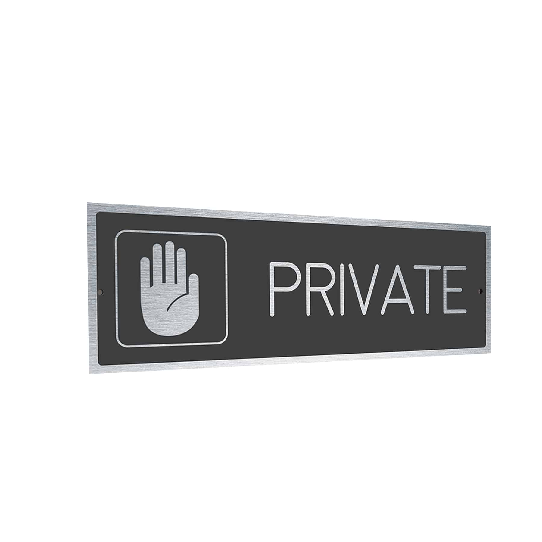 Silver Gray Private  sign