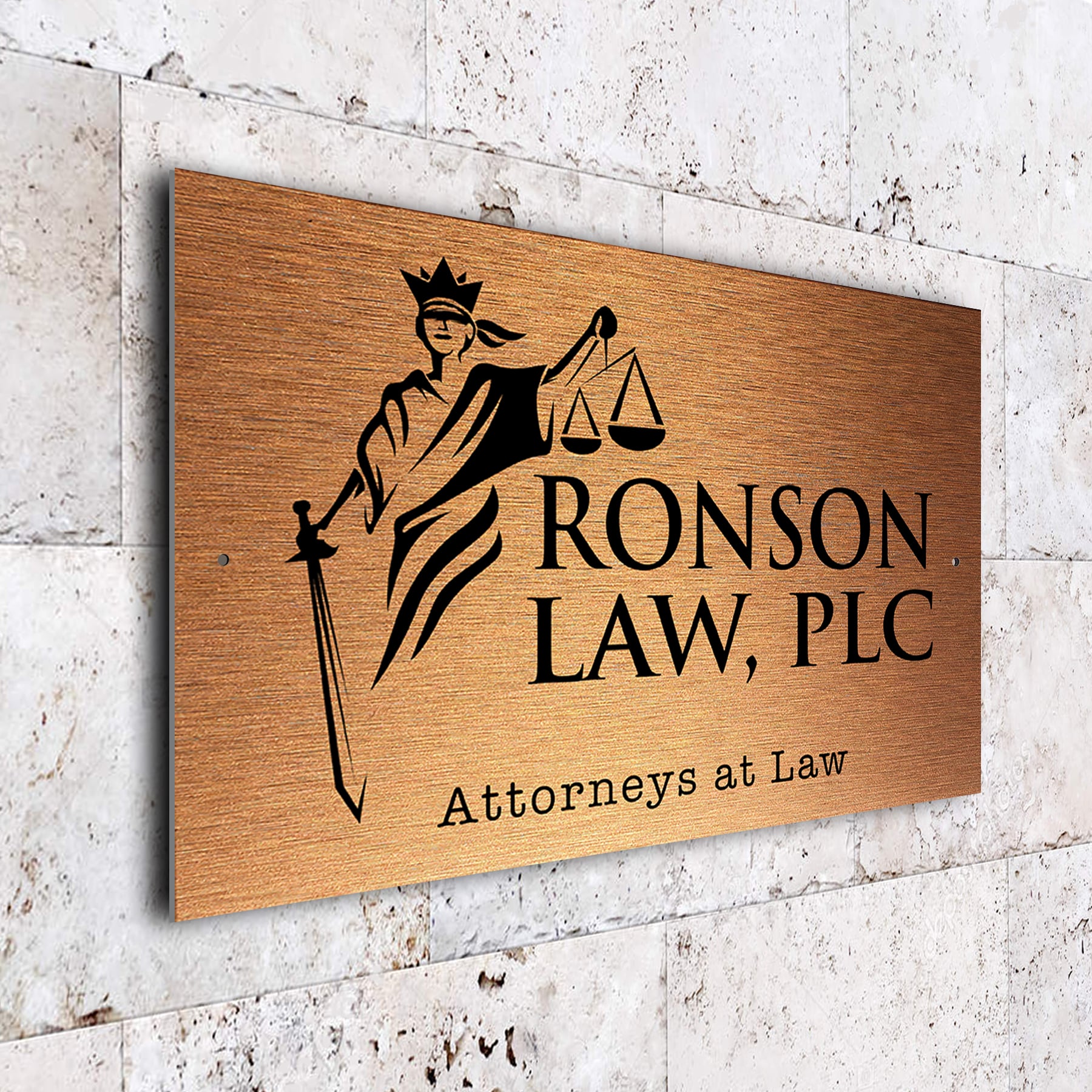 Personalized Attorney at Law Sign