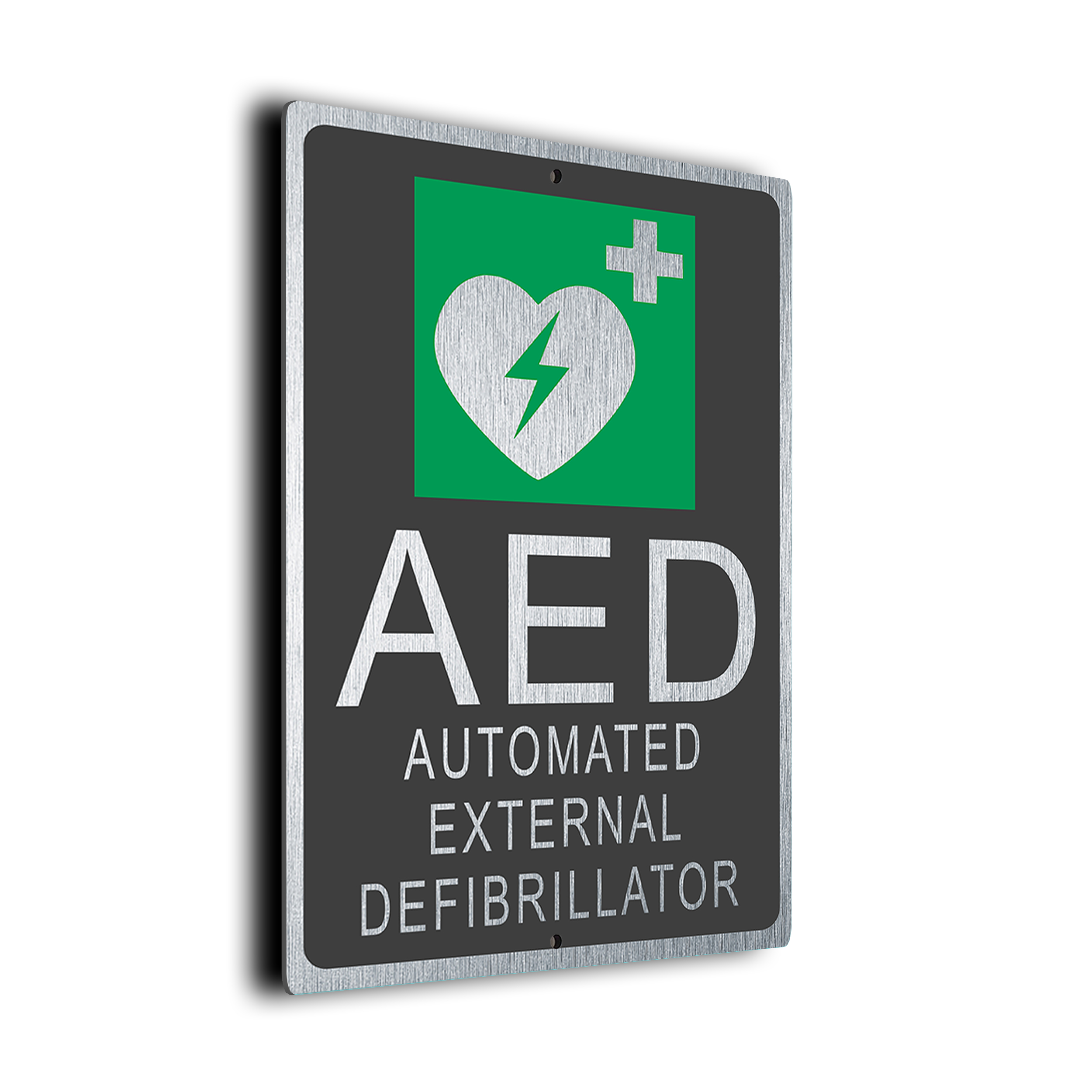 Modern AED Defibrillator Pool Sign