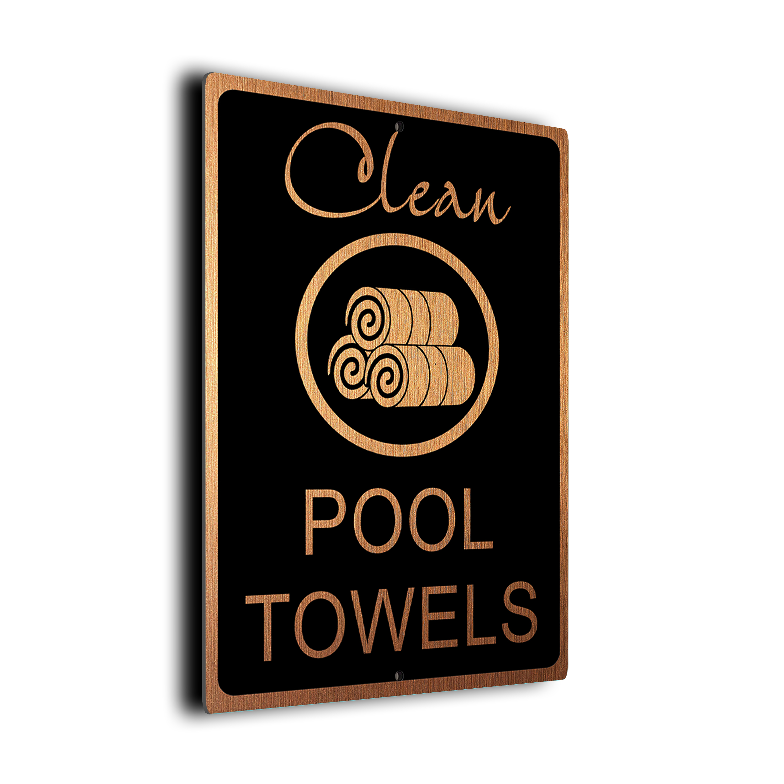 Clean Pool Towels Pool Sign
