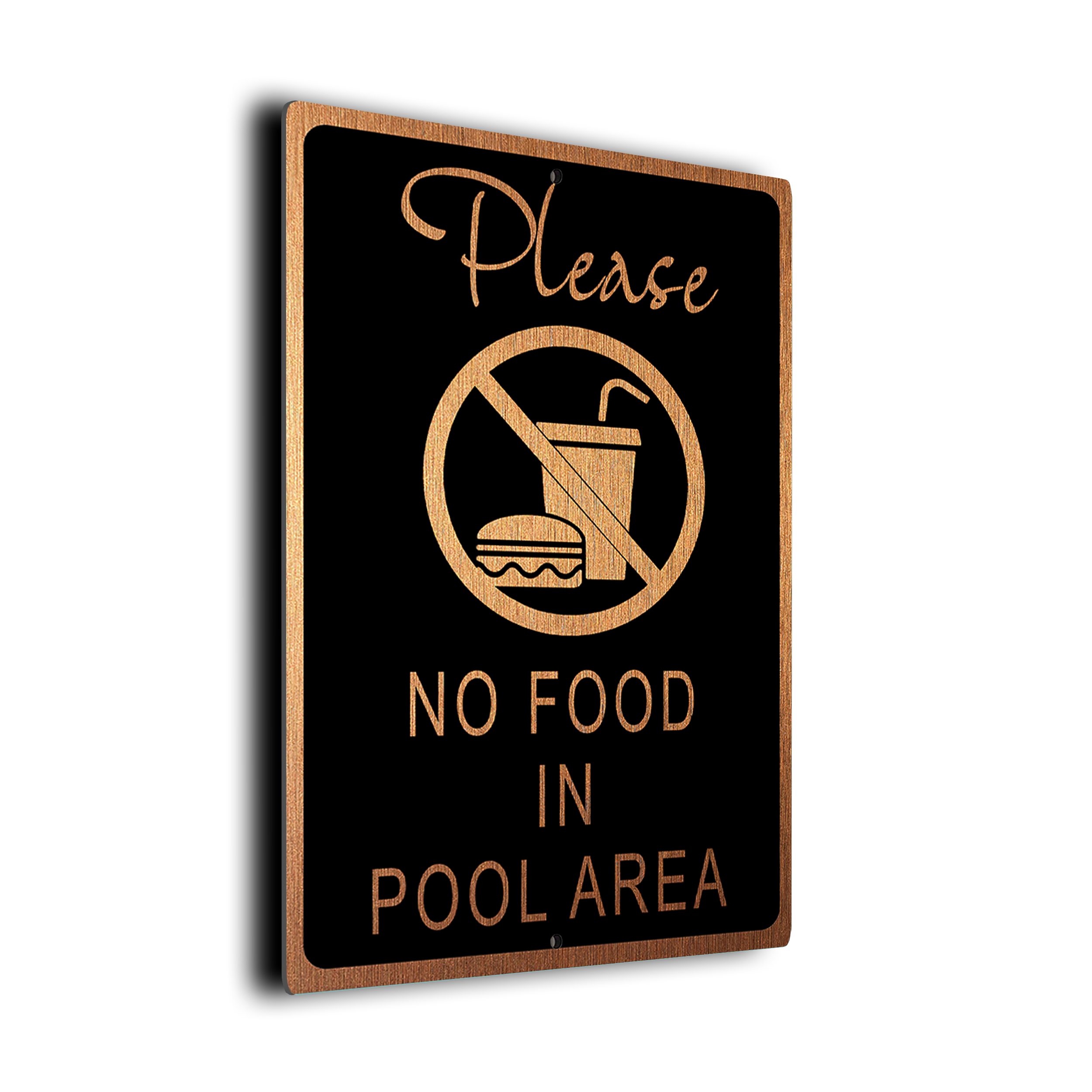 No Food In Pool Area Pool Sign