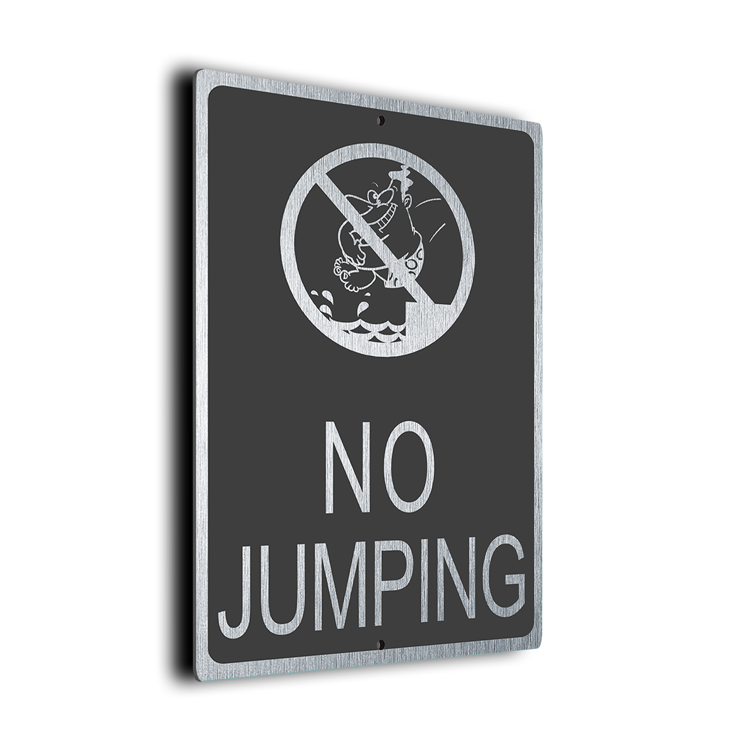Modern No Jumping Sign