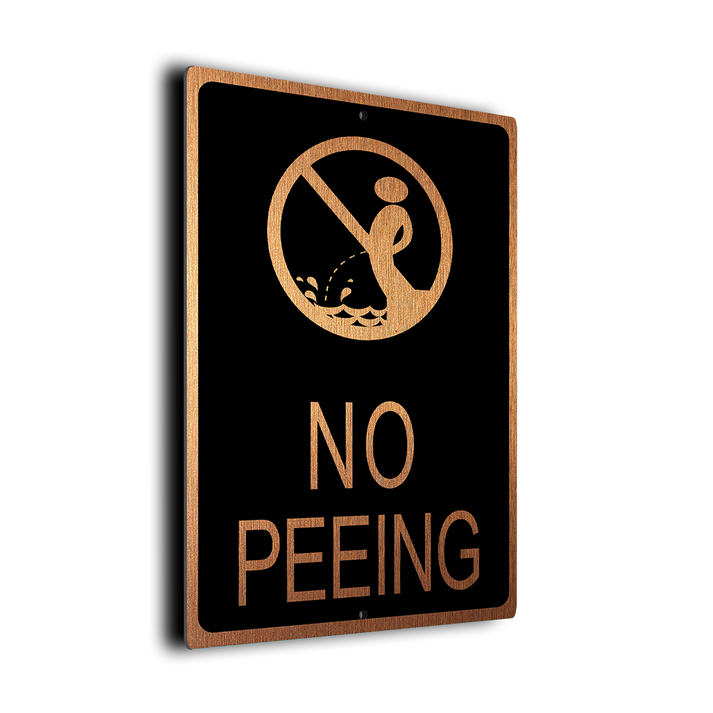 No Peeing Pool Sign