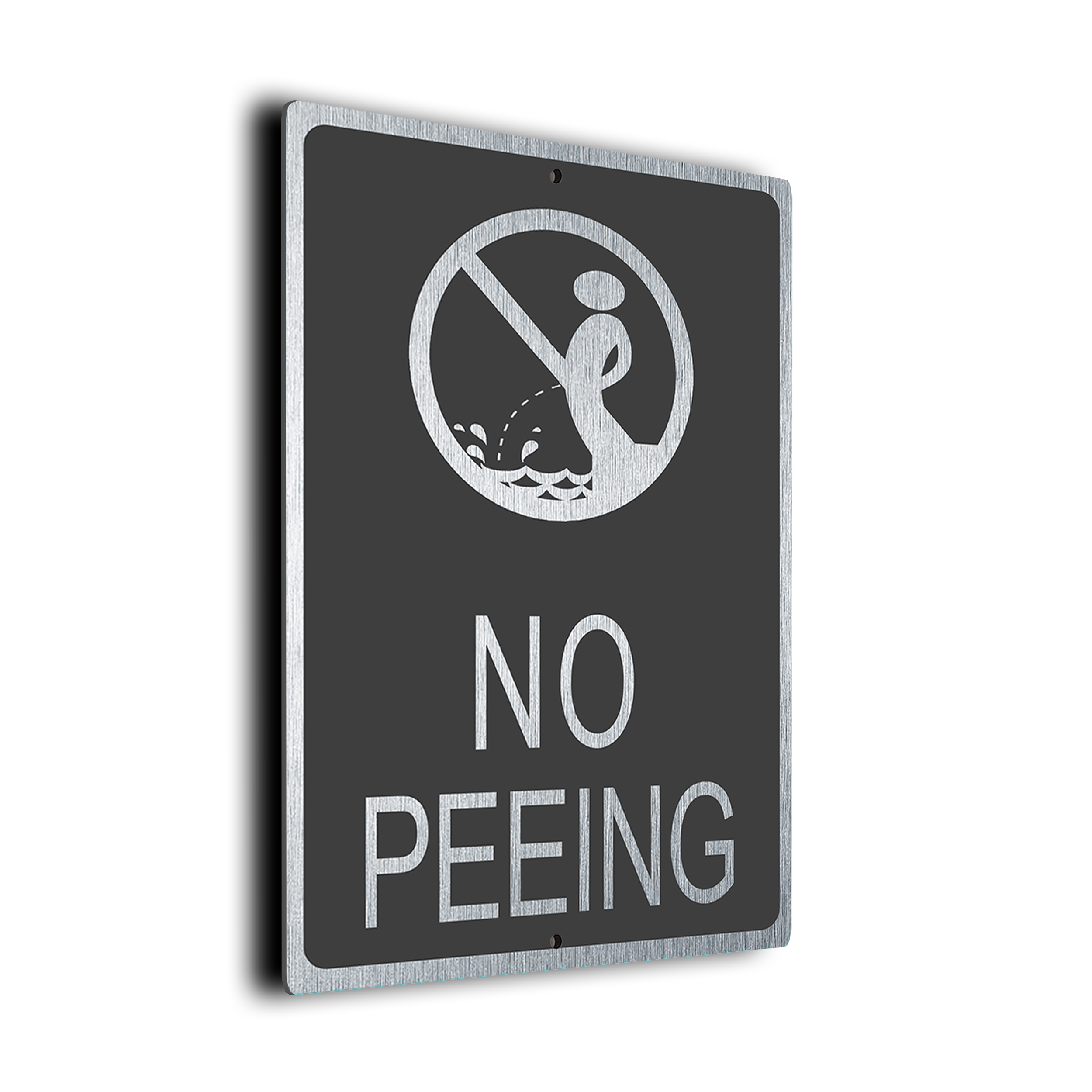 Modern No Peeing Sign