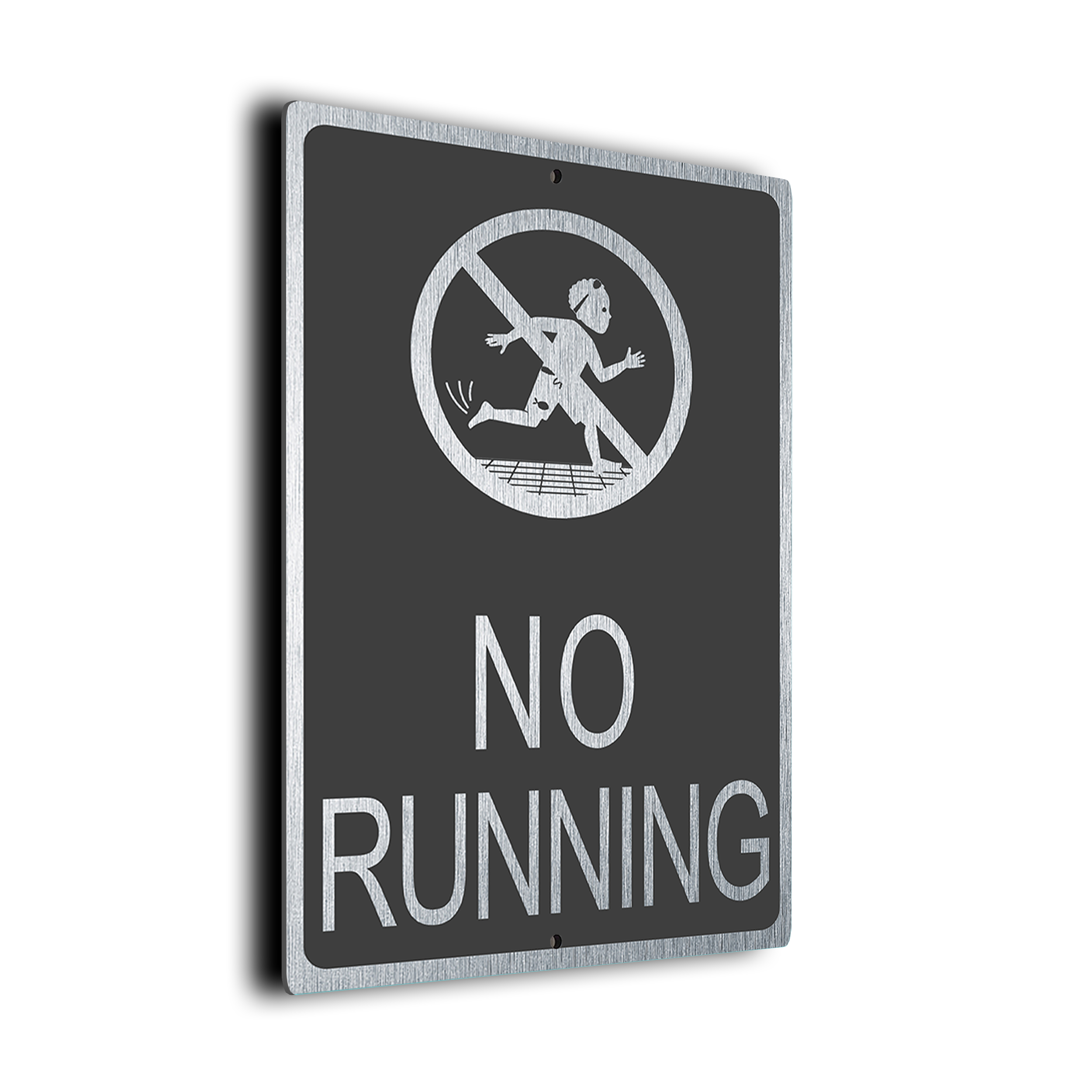 Modern No Running Sign