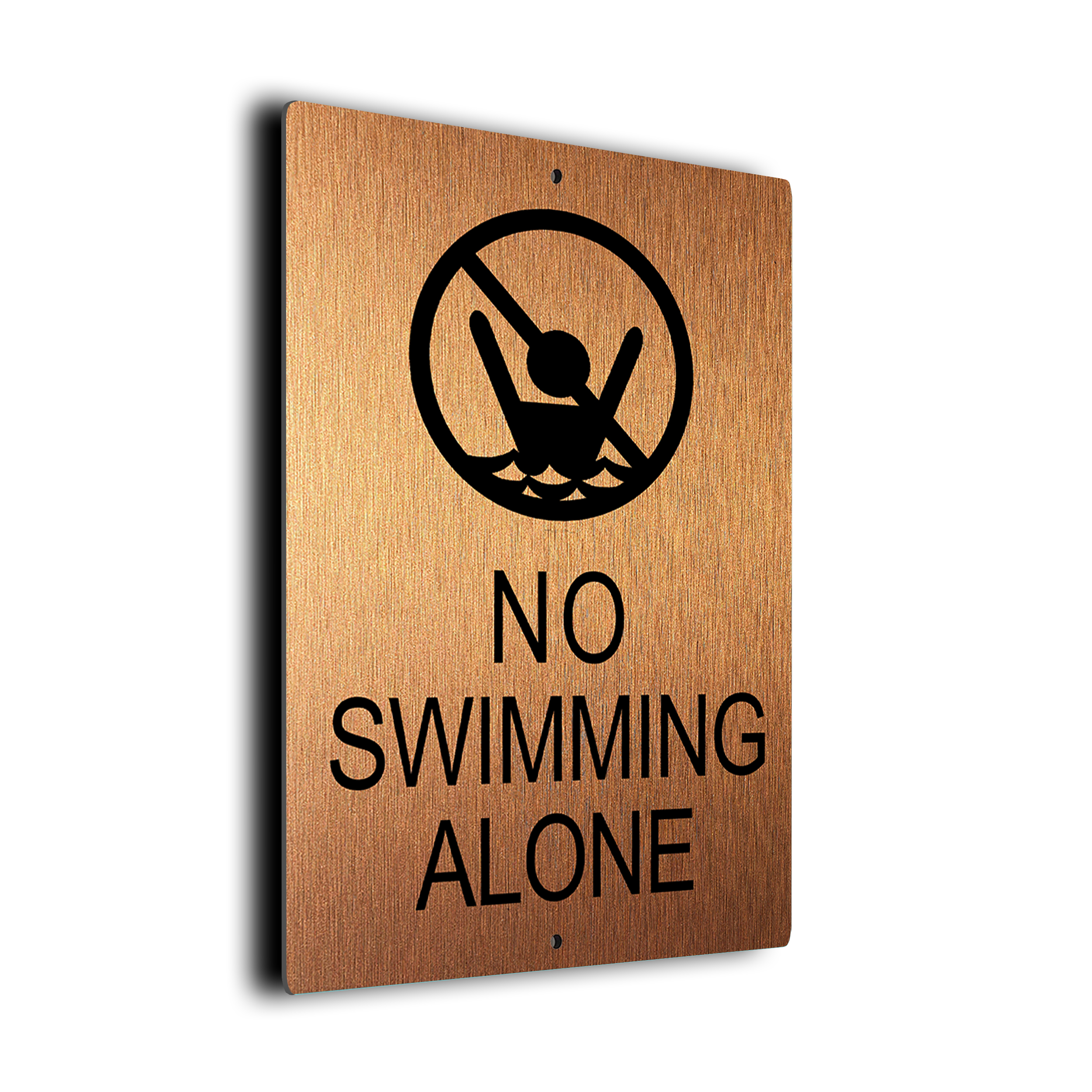 Pool No Swimming Alone Sign