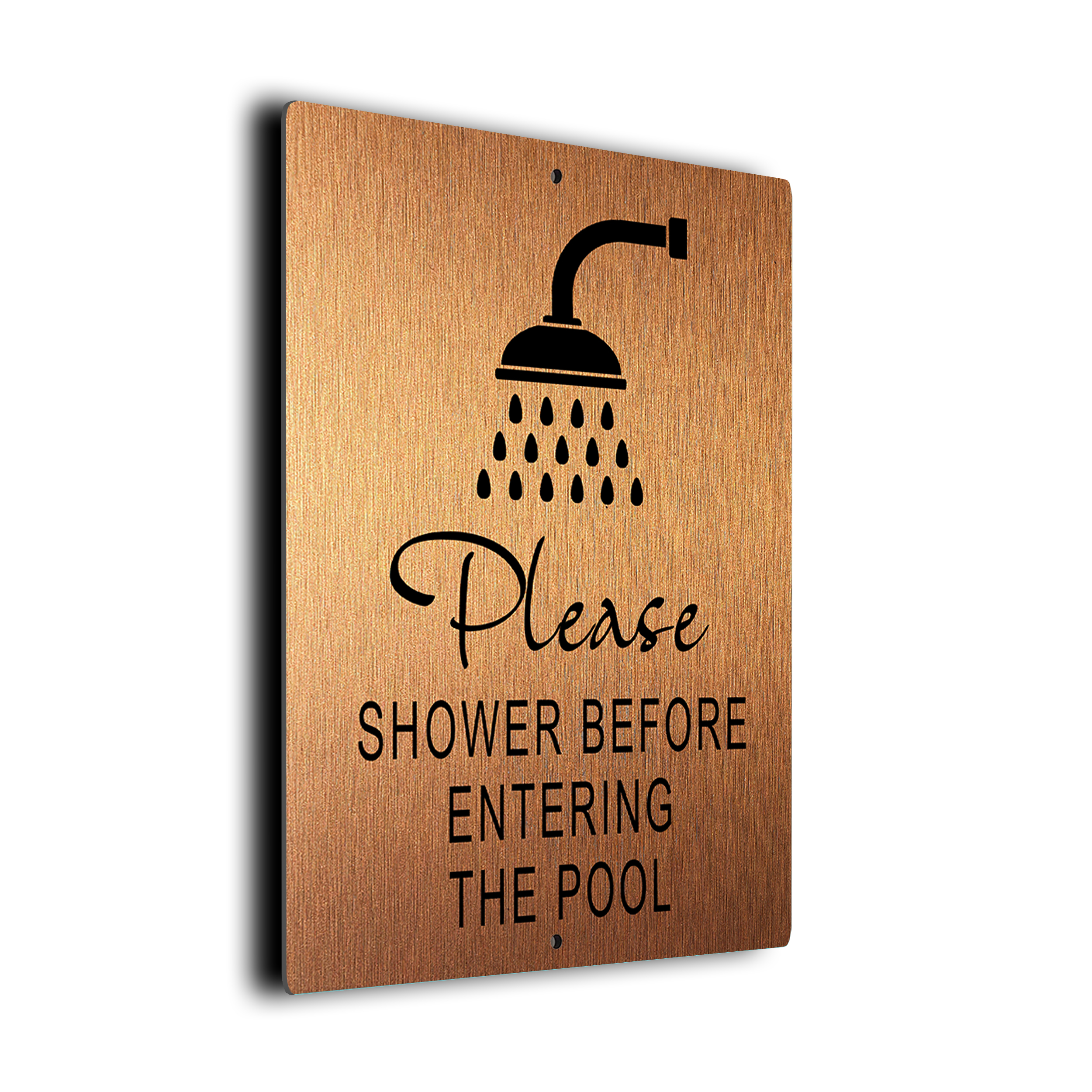 Pool Shower Sign