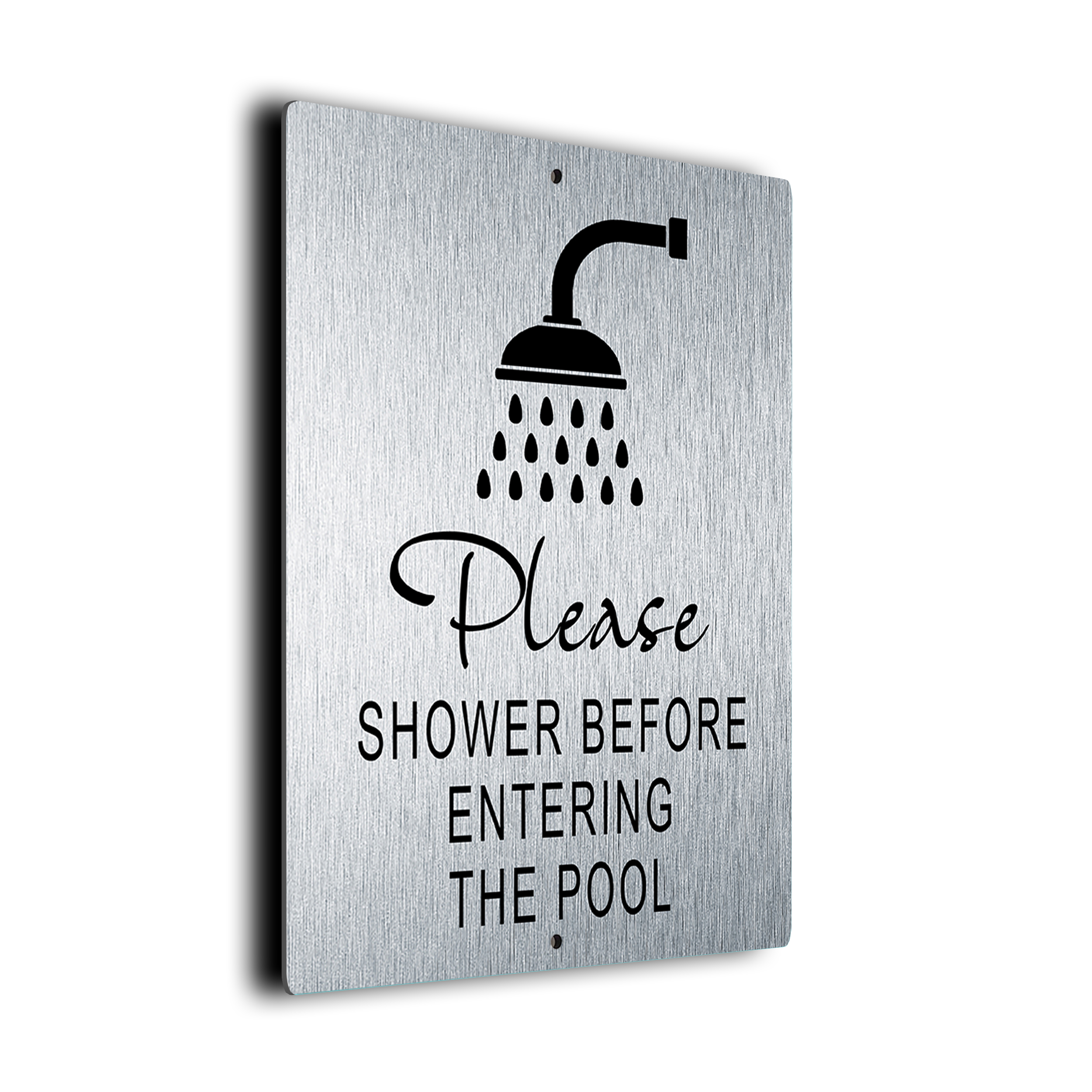 Shower Before Pool Sign