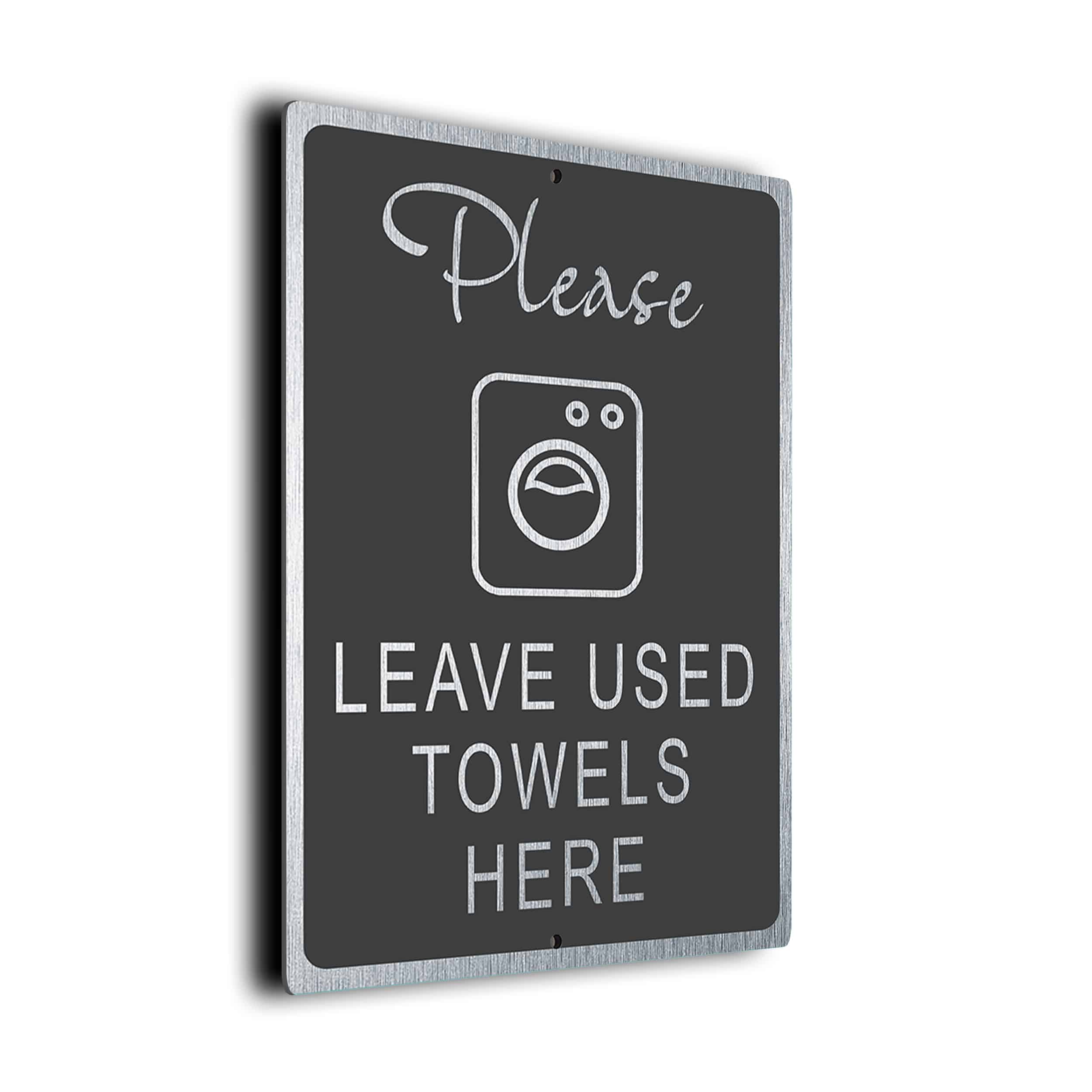 Modern Used Towels Sign