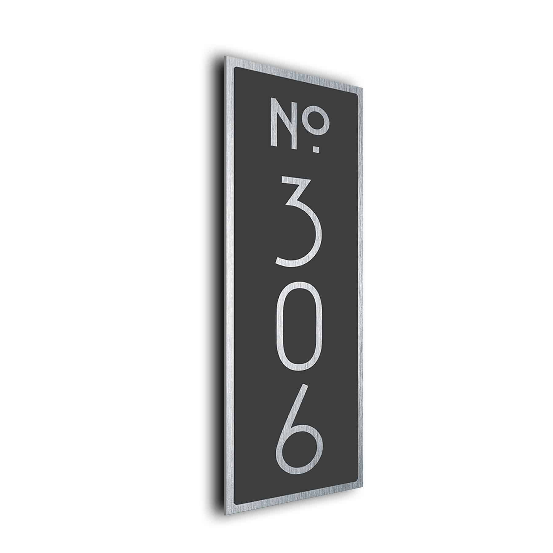 Modern Vertical Hotel Room Number Sign