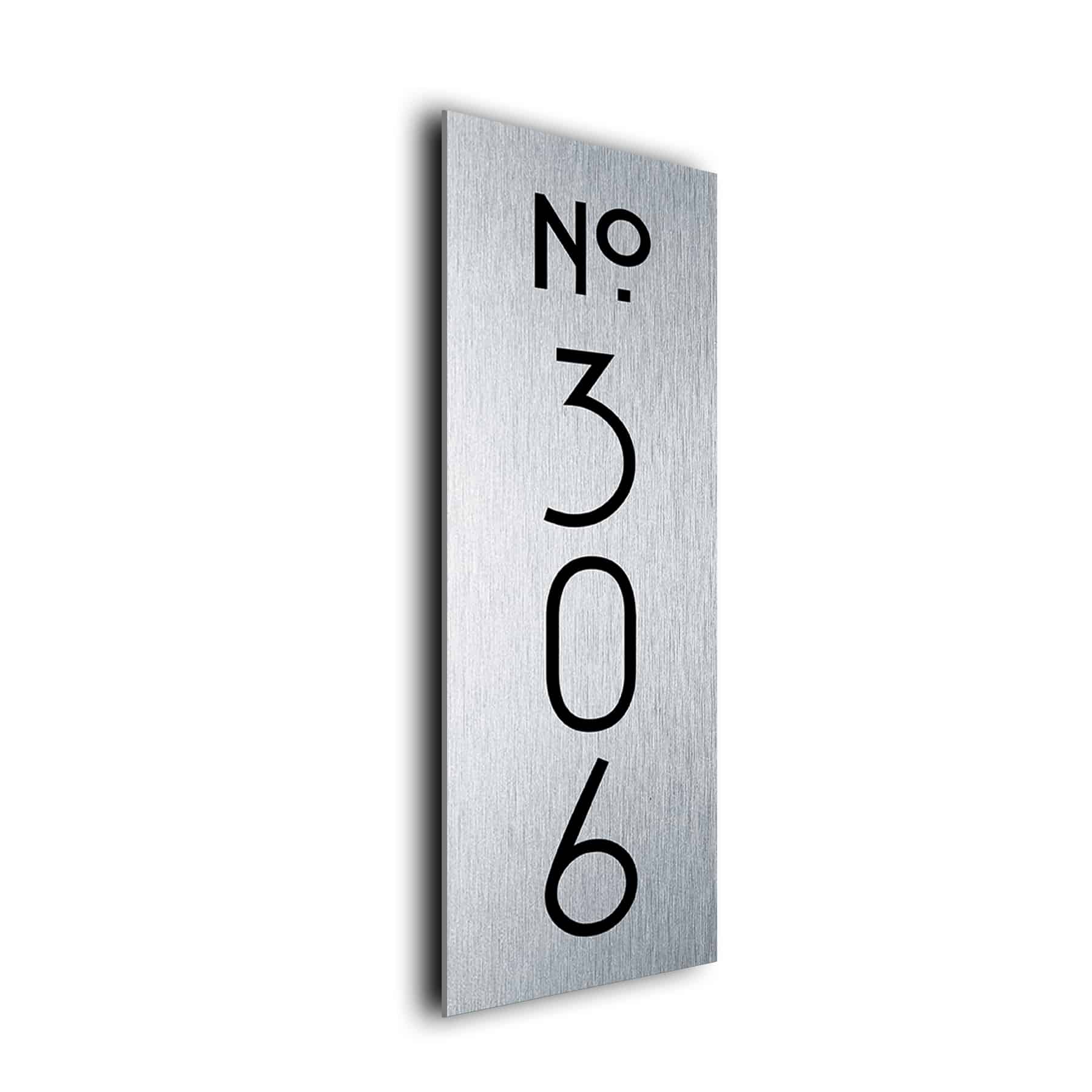 Vertical Hotel Room Number Sign