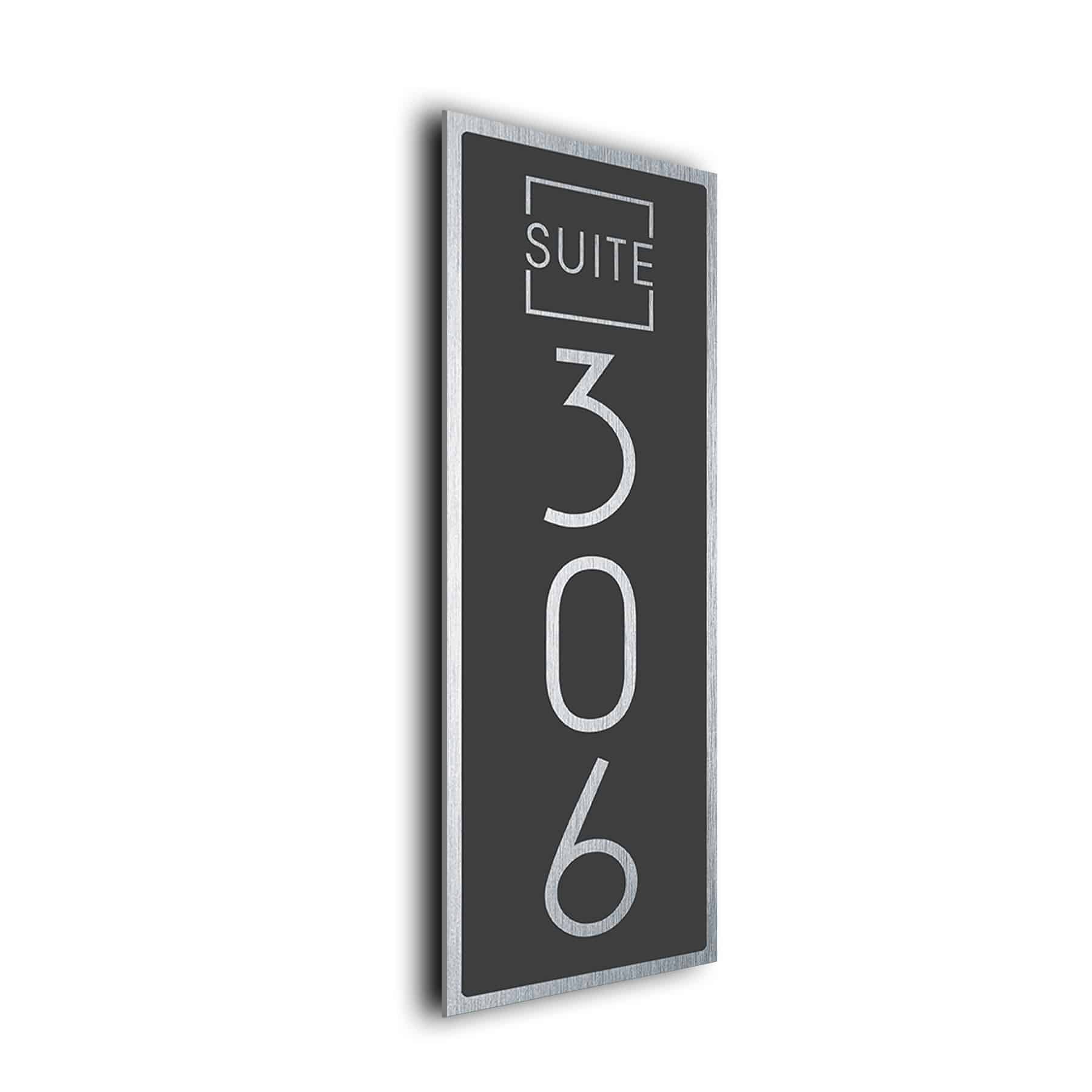 Modern Vertical Suite Number Sign