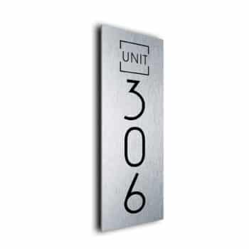 Vertical Unit Number sign