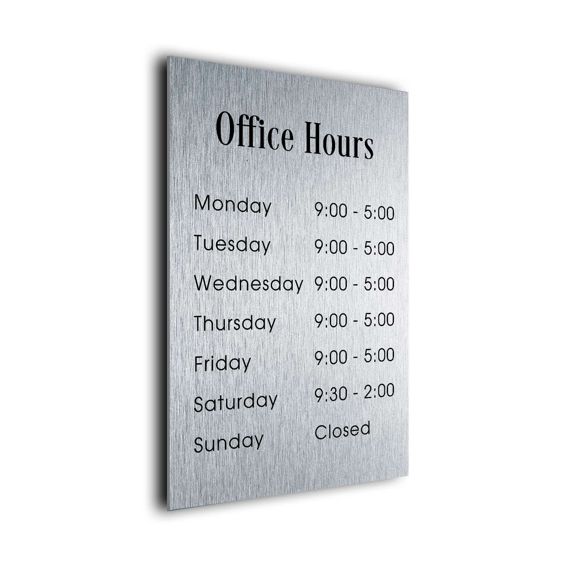 Personalized Office Hours Sign